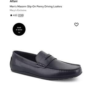 Alfani Masonn Shoes Men's Size 9 Black Penny Driving Loafers Slip On Casual